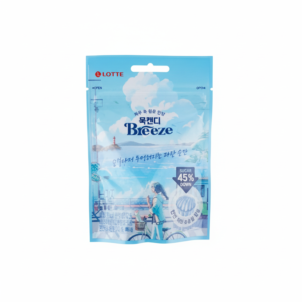 [ロッテウェルフード]ロッテ のど飴 ブリーズ ブルーレモンウェーブ 42g