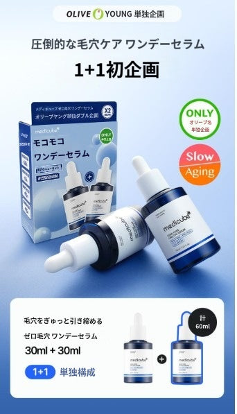【メディキューブ】 ゼロ 毛穴 ワンデイ セラム 30ml+30ml